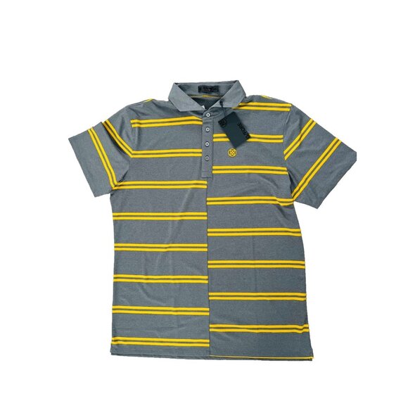 G/Fore Striped Polo Shirt Grey / Yellow ( XXL ) - Picture 2 of 4